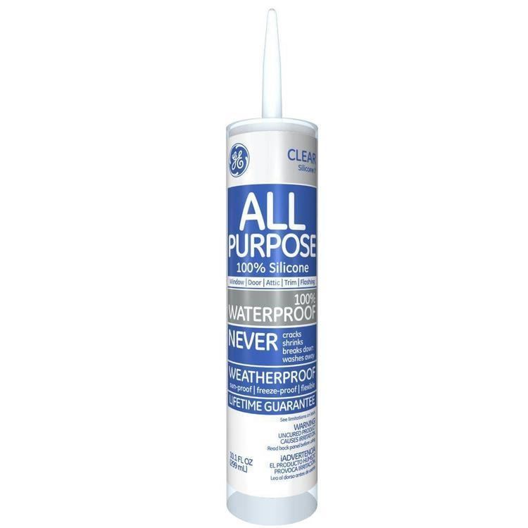Silicone GE All Purpose Silicone I 101 oz Clear Window and Door Caulk