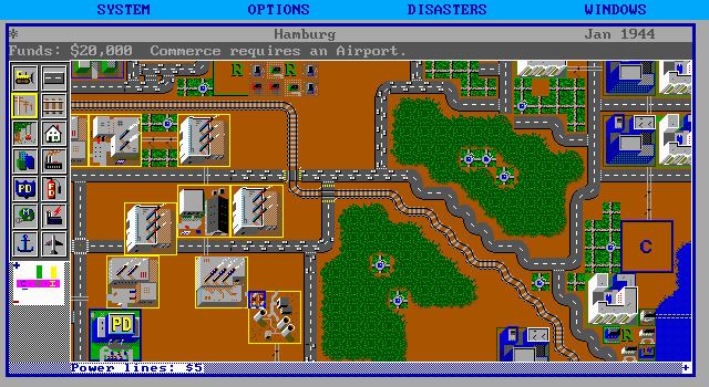 SimCity (1989 video game) SimCity Old MSDOS Games Download for Free or play in Windows