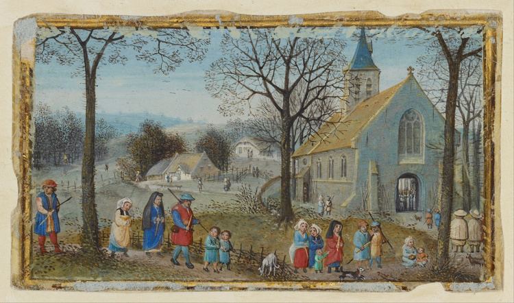 Simon Bening FileSimon Bening Flemish Villagers on Their Way to Church