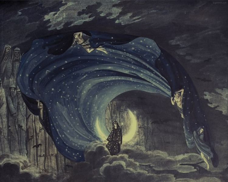 Simon Quaglio Simon Quaglio Queen of the Night from Mozarts Magic Flute 1818