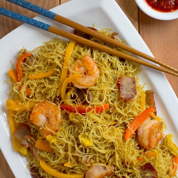 Singapore-style noodles SingaporeStyle Rice Vermicelli Saucy Spatula