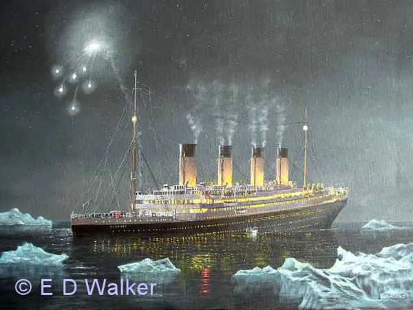 Sinking of the RMS Titanic Marine Artist Titanic Ship Paintings Edward D Walker
