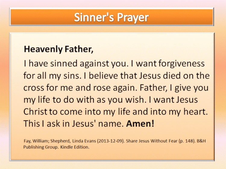 Sinner's prayer The Sinner39s Prayer You39re Not the Only One