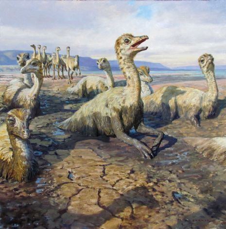 Sinornithomimus Sinornithomimus dongi by James Gurney Theropods Pinterest