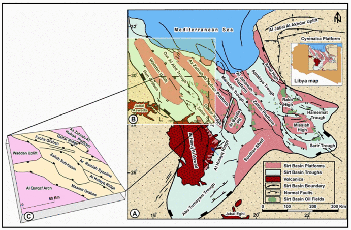 Sirte Basin Satellite Imagery for Structural Geological Interpretation in