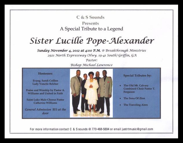 Sister Lucille Pope holy ghost Sister Lucille Pope 99 12 Won39t Do Nashboro