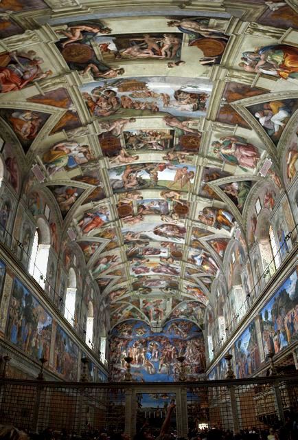 Sistine Chapel ceiling httpsuploadwikimediaorgwikipediacommons44