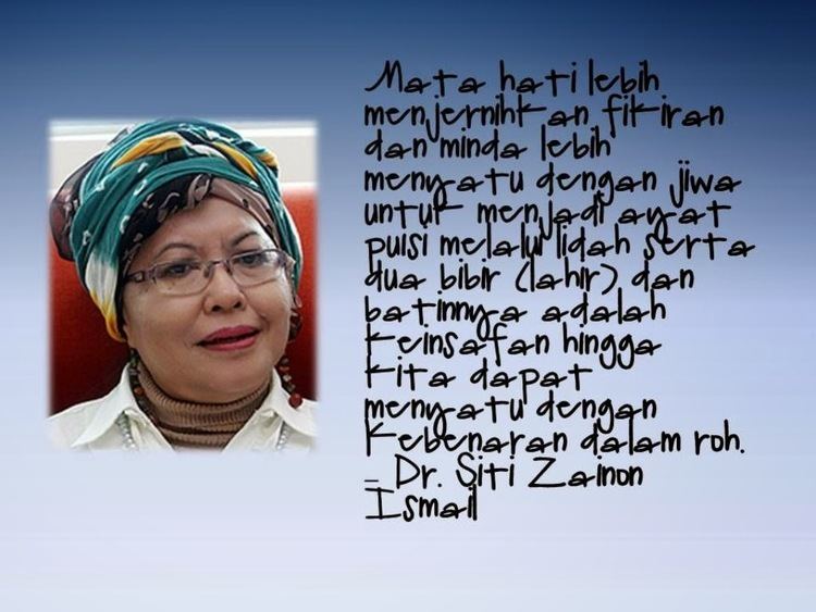 Siti Zainon Ismail Katakata Tokoh Dr Siti Zainon Ismail
