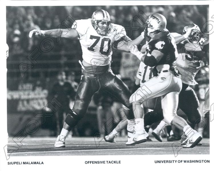 Siupeli Malamala 1991 Washington Huskies Football Player Tackle Siupeli Malamala