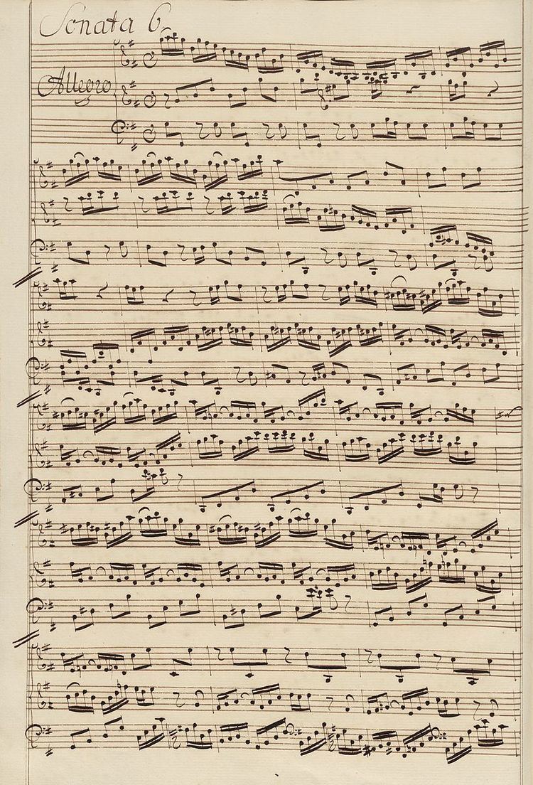 Six Sonatas for Violin and Harpsichord, BWV 1014–1019