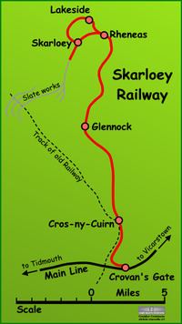Map of the Skarloey Railway