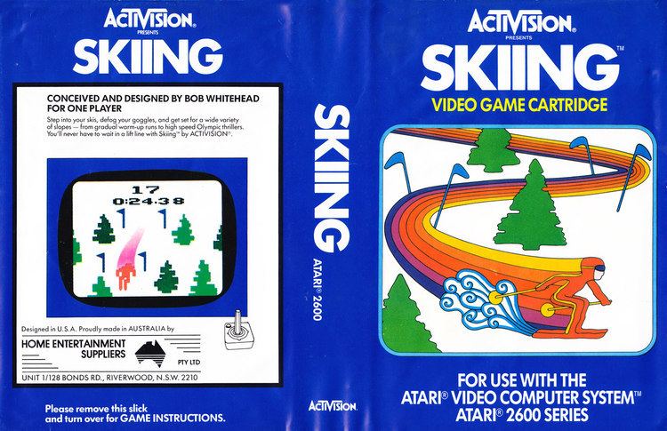 Skiing (Atari 2600) Atari 2600 VCS Skiing scans dump download screenshots ads