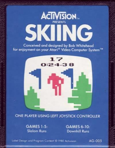 Skiing (Atari 2600) Atari 2600 VCS Skiing scans dump download screenshots ads