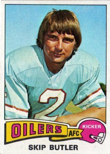 Skip Butler HOUSTON OILERS Skip Butler 194 TOPPS 1975 NFL American Football