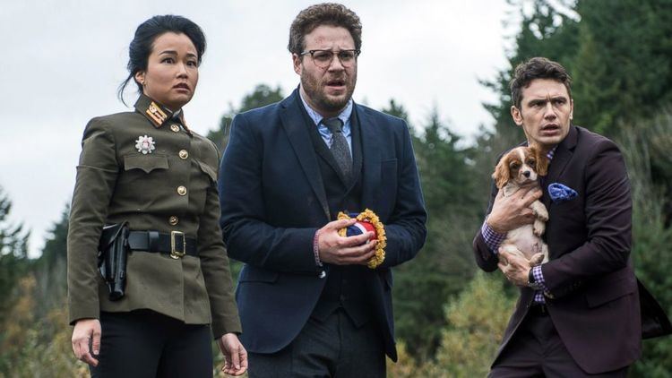 Sky Larks movie scenes PHOTO From left Diana Bang Seth Rogen and James Franco are pictured