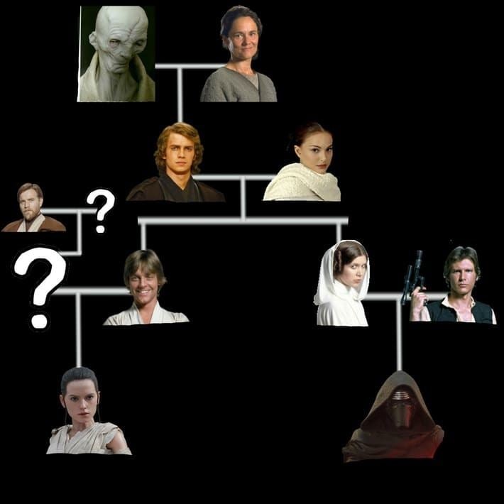 Skywalker family Star Wars family tree Is Rey really a Kenobi moviepilotcom
