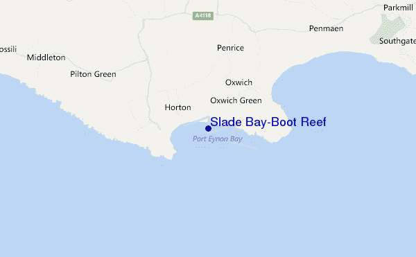 Slade Bay Slade BayBoot Reef Prvisions de Surf et Surf Report Wales Gower