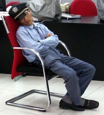 Sleeping while on duty