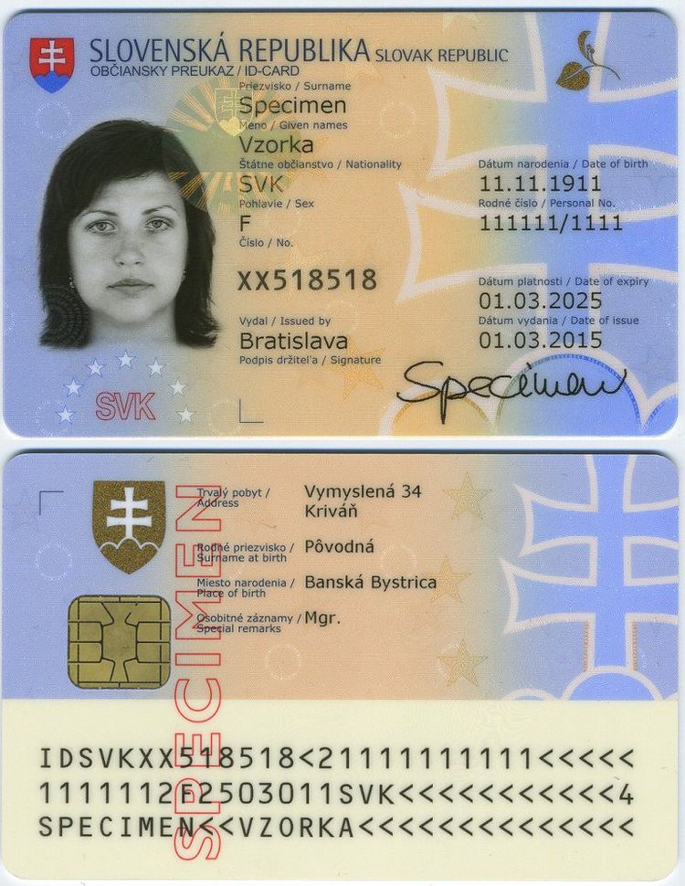 Slovak identity card