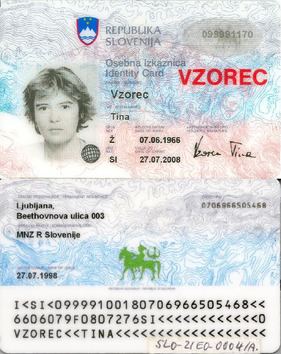 Slovenian identity card