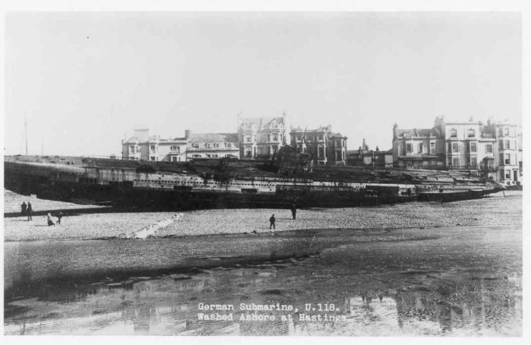 SM U-118 1919 Even a beached German Uboat posed a real threat