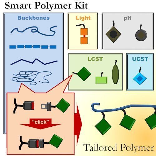 Smart polymer A smart polymer kit for composing tailored novel materials
