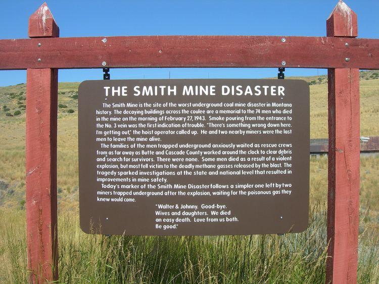 Smith Mine disaster Smith Mine Disaster Historic Marker Located along MT Hwy 3 Flickr