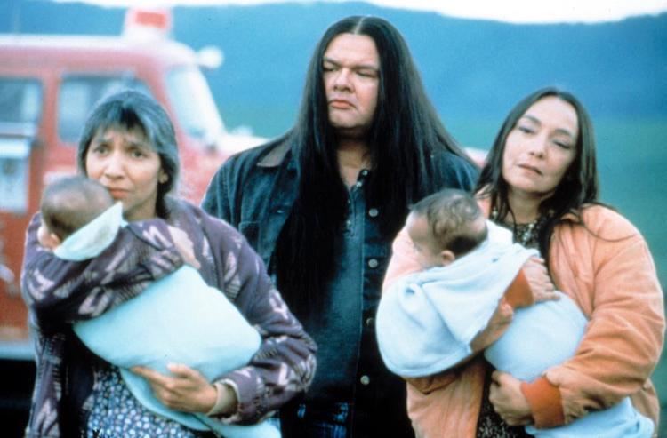 Smoke Signals (film) movie scenes The morning after the fire From left Monique Mojica Gary Farmer Tantoo Cardinal