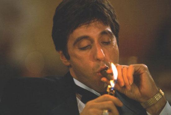 Smoking movie scenes Scarface movie Al Pacino smoking scene 