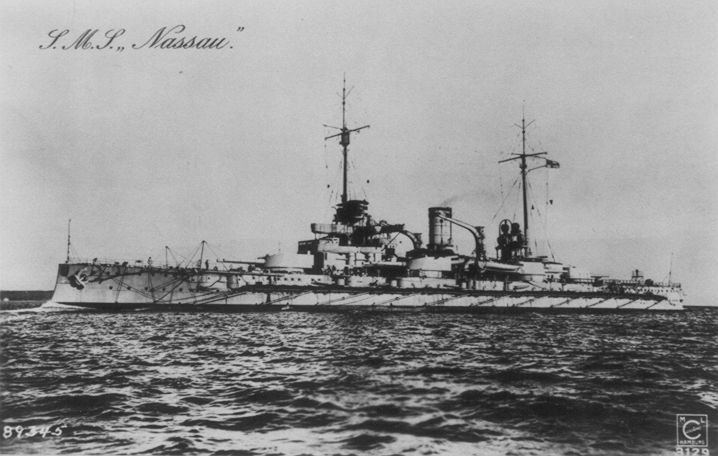 SMS Nassau Imperial German Navy in World War I Schlachtschiffe of the Nassau