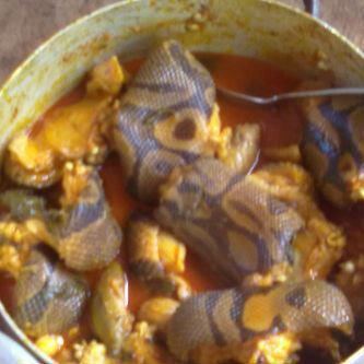 Snake soup A Picture Of A Snake Soup In A Pot Food Nigeria