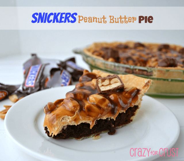 Snickers pie Snickers Peanut Butter Pie Crazy for Crust