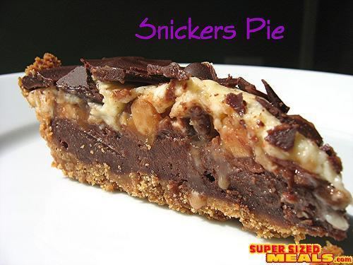 Snickers pie SupersizedMealscom Snickers Pie Recipe