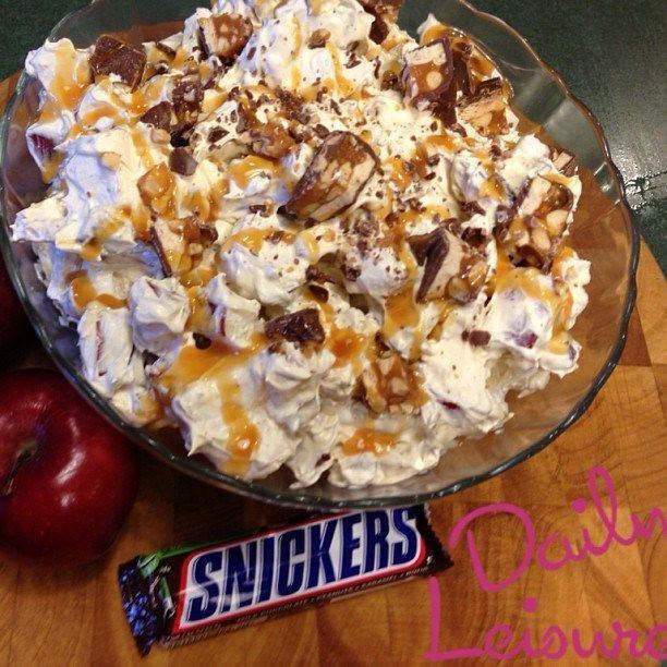 Snickers salad 1000 ideas about Apple Snickers Salad on Pinterest Caramel apple