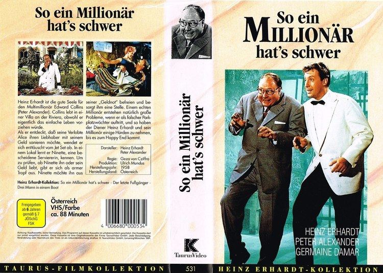 So ein Millionär hat's schwer VHS So ein Millionr hatamp039s schwer Peter Alexander Heinz