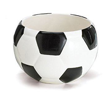 Soccer Bowl Amazoncom Decorative Ceramic Soccer Ball Planter Candy Dish