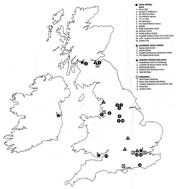 Social centres in the United Kingdom