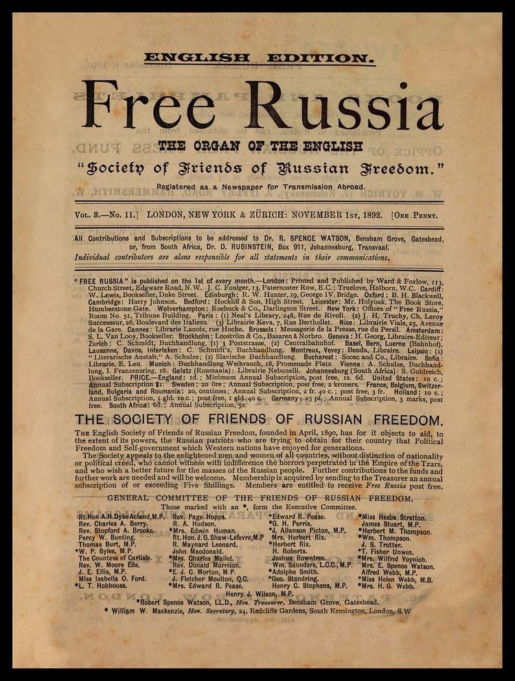 Society of Friends of Russian Freedom