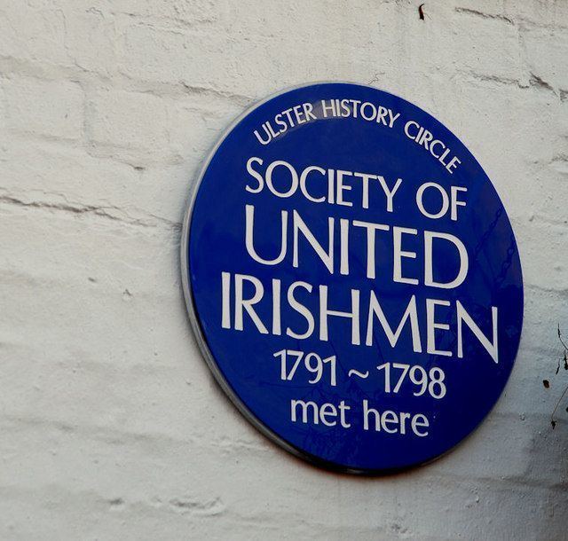 Society of United Irishmen Society of United Irishmen blue plaque in Belfast Blue Plaque Places