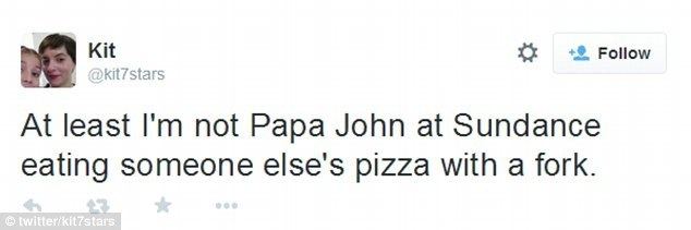 Soda Poppa movie scenes Criticism A woman named Kit from Pennsylvania tweeted At least I m not Papa John at Sundance eating someone else s pizza with a fork pictured 