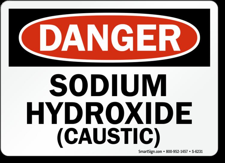 Sodium hydroxide Sodium Hydroxide Signs Free Shipping MySafetySigncom