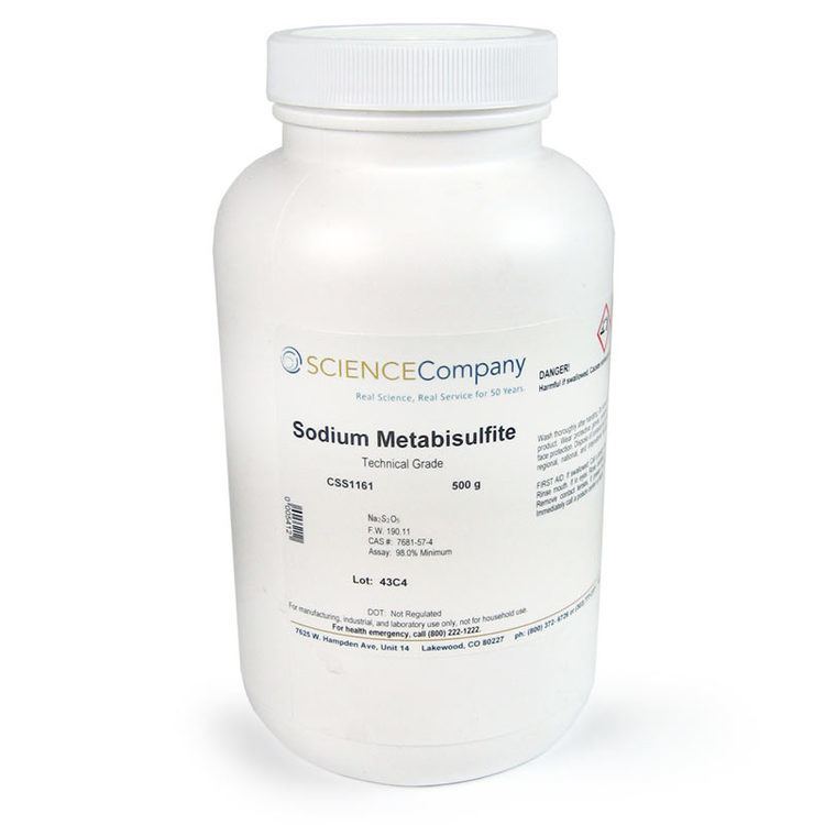 Sodium metabisulfite Sodium Metabisulfite 500gm for sale Buy from The Science Company