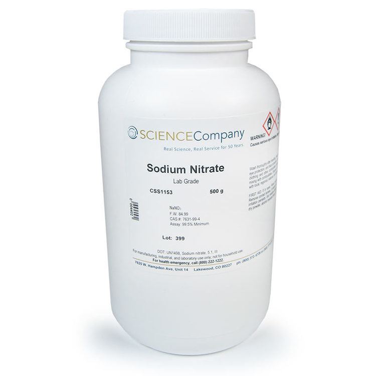 Sodium nitrate Lab Grade Sodium Nitrate 500g for sale Buy from The Science Company