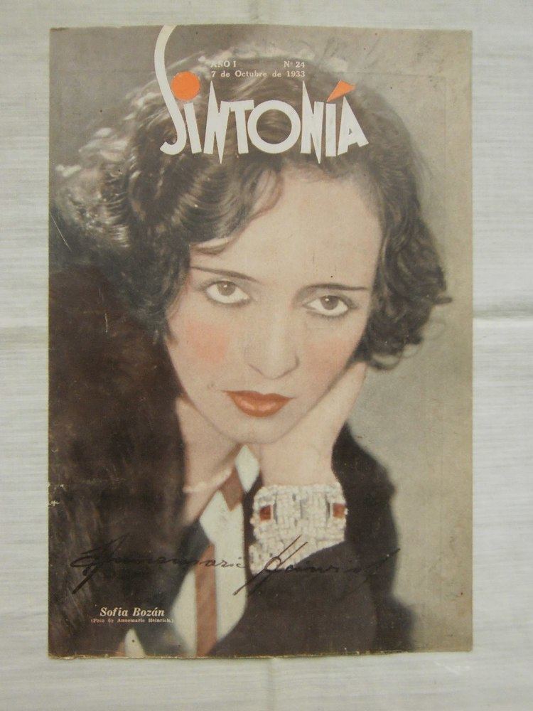 Sofía Bozán Antigua Tapa Revista Sintonia Sofia Bozan Ao 1933 7000 en