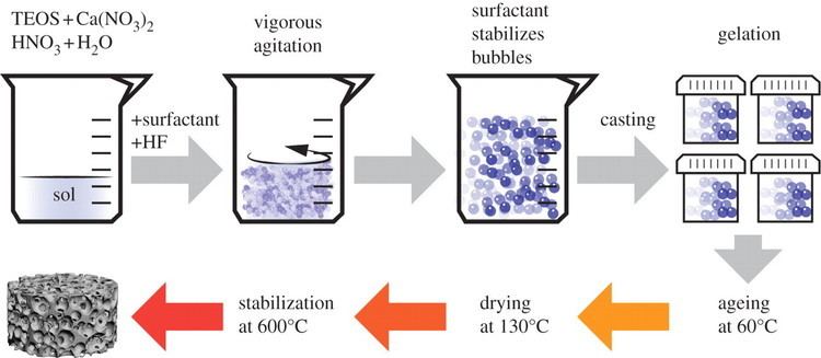 Sol-gel Characterizing the hierarchical structures of bioactive solgel