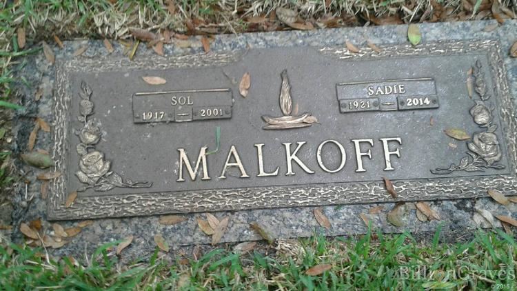 Sol Malkoff Grave Site of Sol Malkoff 19172001 BillionGraves