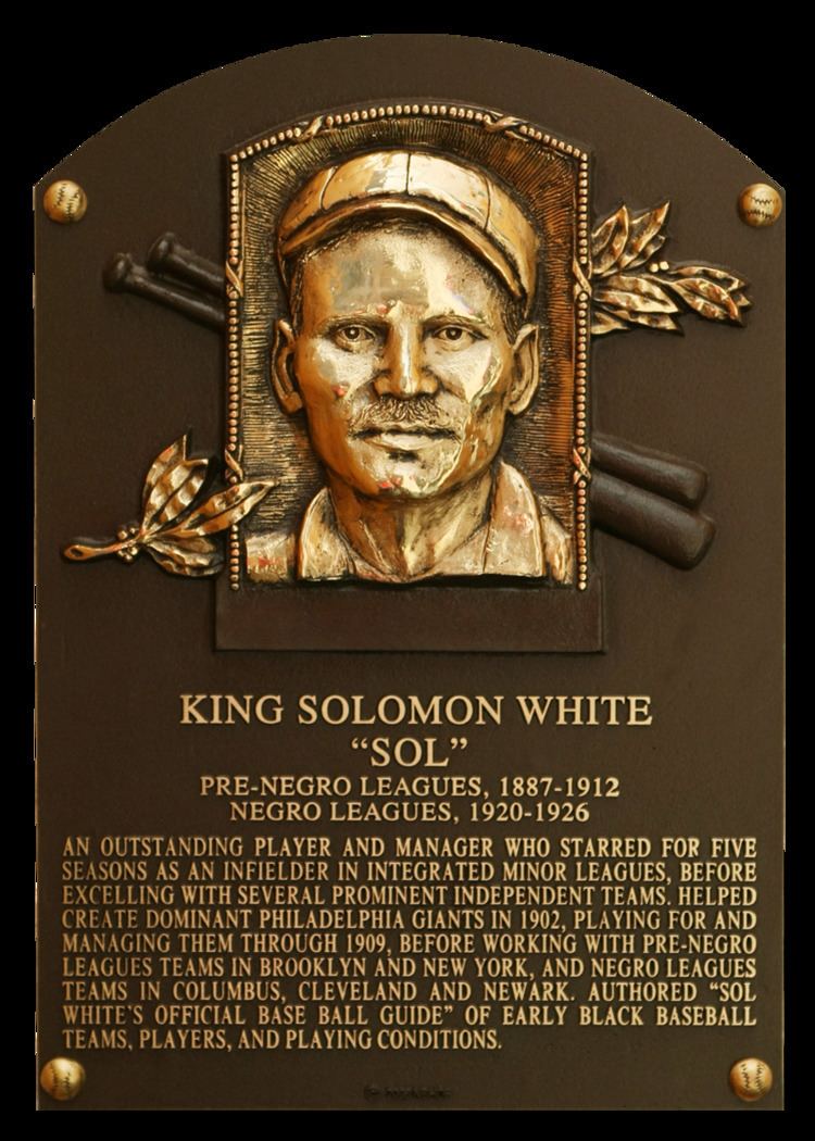 Sol White White Sol Baseball Hall of Fame