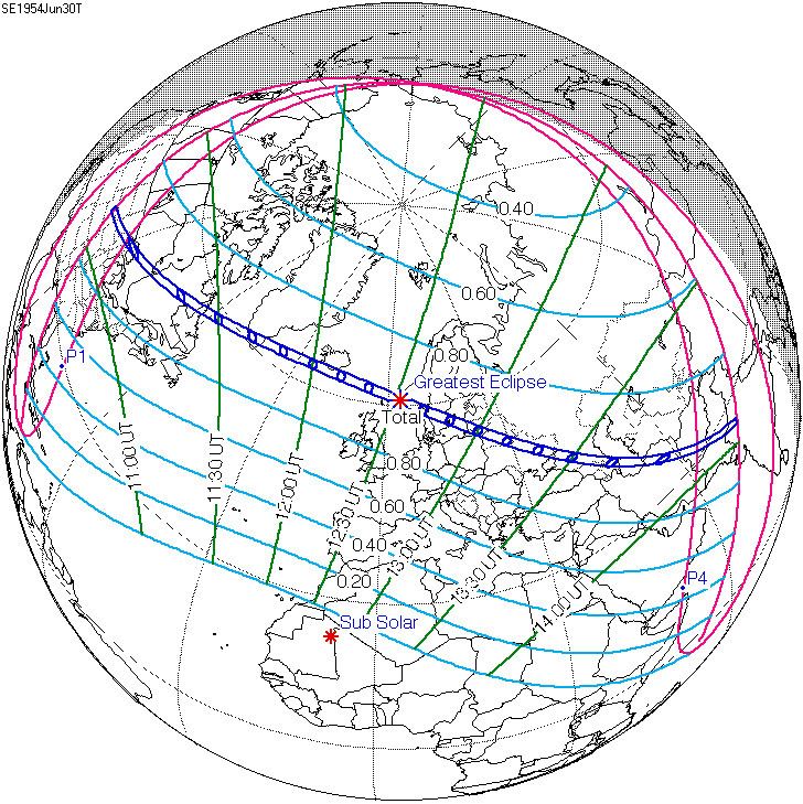 Solar eclipse of June 30, 1954 - Alchetron, the free social encyclopedia