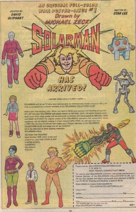 Solarman Solarman cosmic hero Stan Lee creation