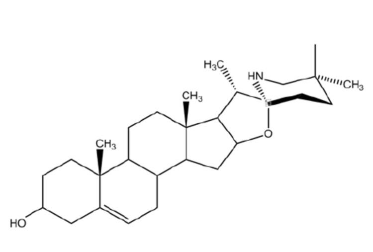 Solasodine Chemical structure of solasodine Figure 1 of 3